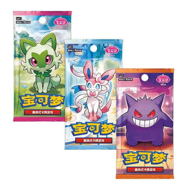 Pokémon Gem Pack Badge Set Collection CN - Pokeca.NL