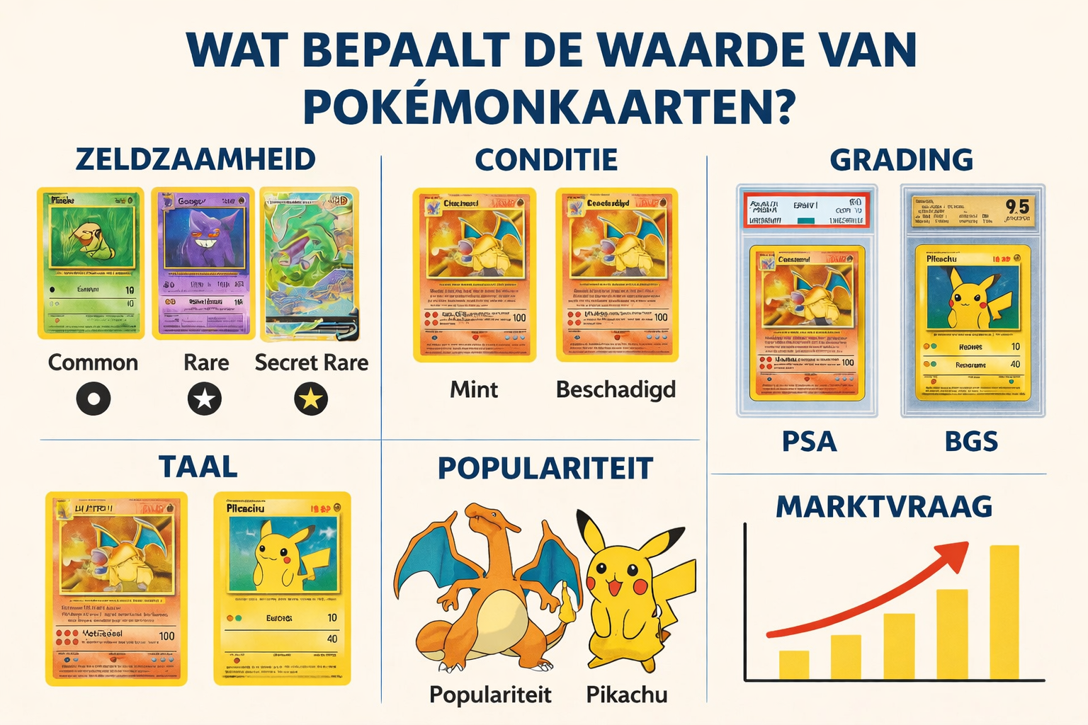Wat bepaalt de waarde van Pokémonkaarten? 6 factoren die de prijs bepalen