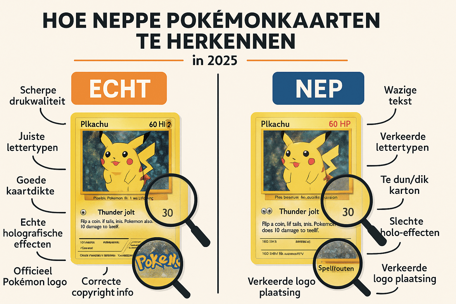 Hoe herken je nep Pokémon kaarten in 2025? - Pokeca.NL