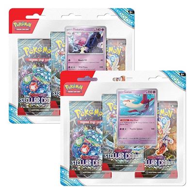 Pokémon Stellar Crown 3-Pack Blister Pre-Order - Pokeca.NL