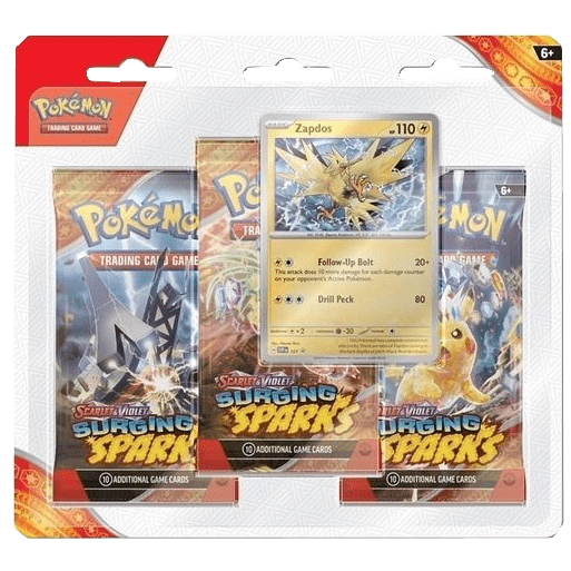 Pokemon Surging Sparks 3-Pack Blister Pre-order - Pokeca.NL