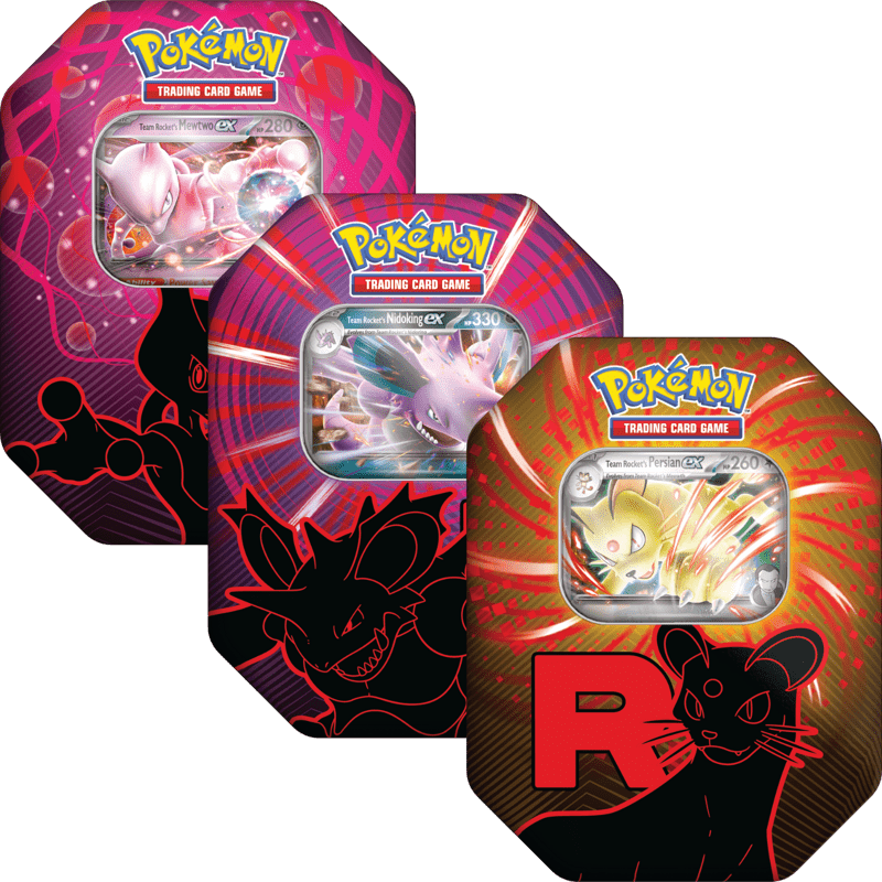 Pokémon Team Rocket Fall ex Tins: Set van 3 max 1 p.p. - Pokeca.NL