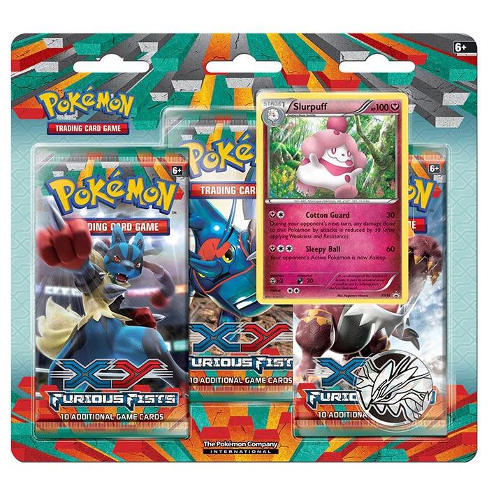 Pokémon XY Furious Fist Slurpuff 3-pack blister - Pokeca.NL