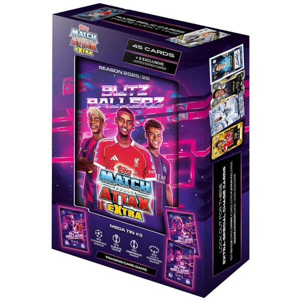 Topps UEFA Champions League Match Attax EXTRA 2025/2026 MEGA TIN - Pokeca.NL